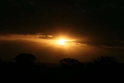Sunrise on first morning game drive at Zulu Nyala